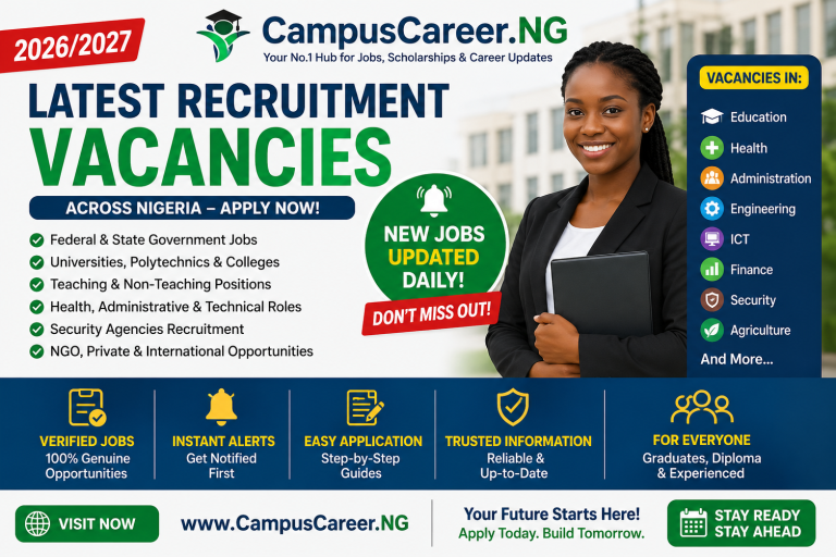 FUHSATT Recruitment 2026/2027 Application Portal Opens: How to Apply for Academic and Non-Academic Jobs