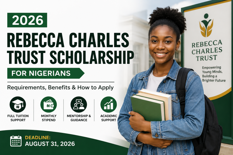 Rebecca Charles Trust Scholarship 2026 for Nigerians: Requirements, Benefits & How to Apply